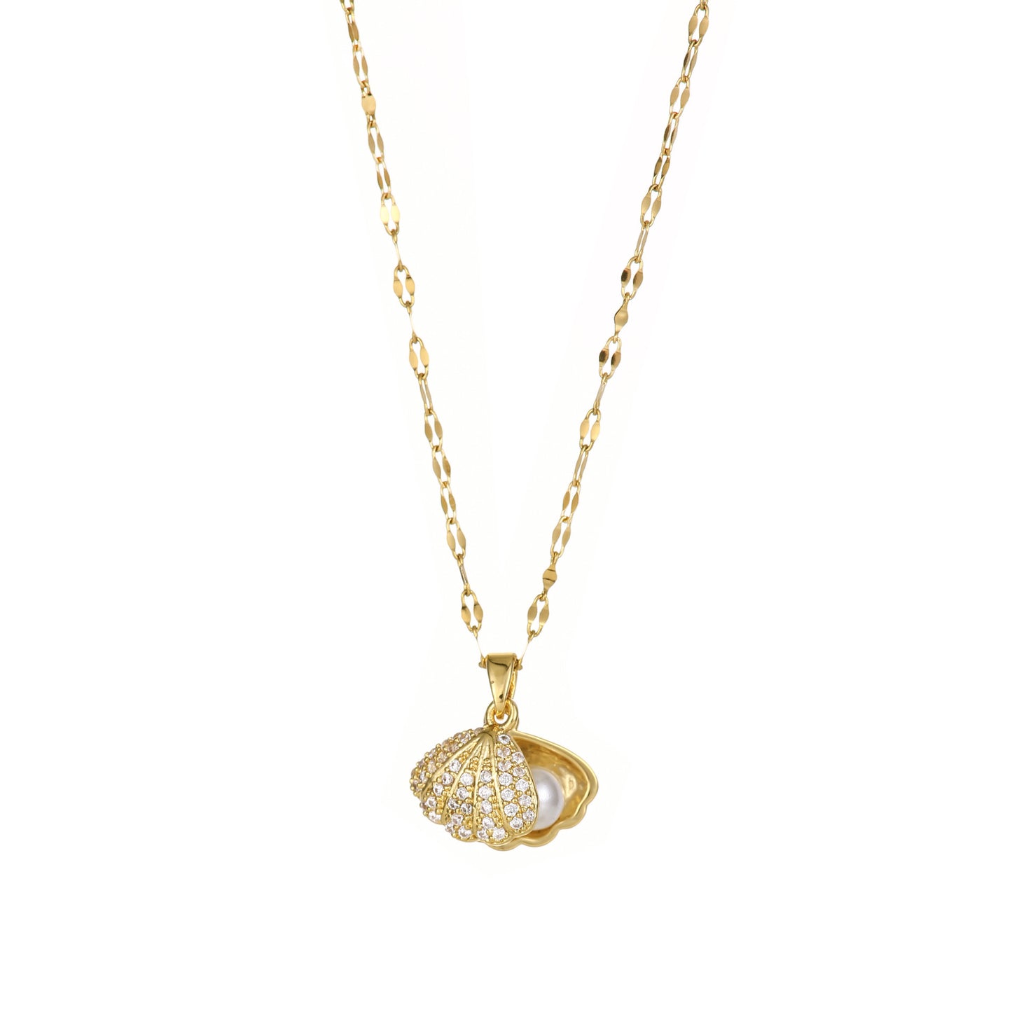 Shell Pearl Necklace